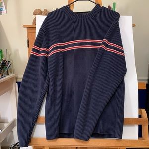 Gap Navi Blue Sweater With Red And White Stripes